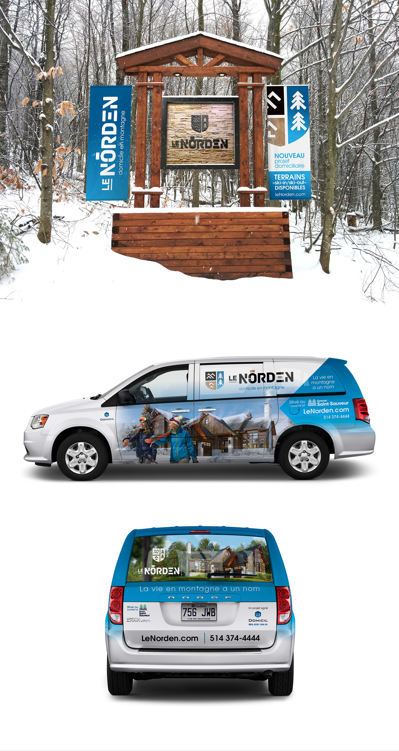 logo branding  Website brochure real estate residential nordic winter