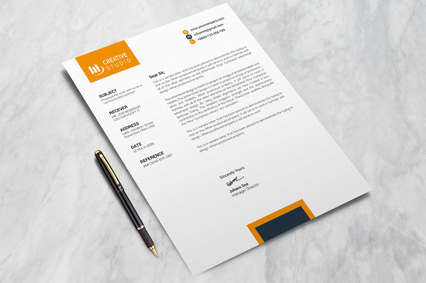 letterhead business company professional corporate personal Unique