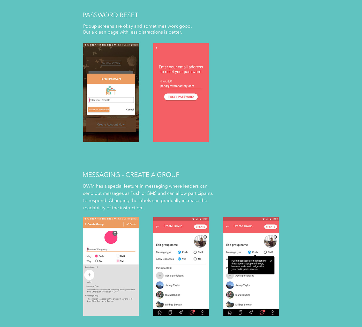 ux UI user experience design pro bono android material Case Study singapore
