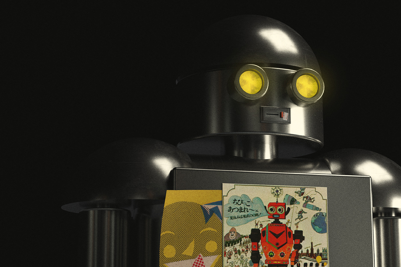 3D anime cinema4d japan mecha poster Render robot typography   underground