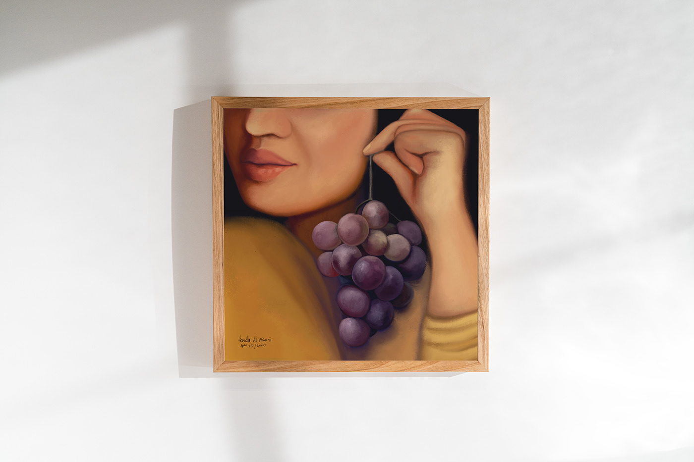 art digital digital illustration digital painting grapes portrait Procreate woman Digital Art  ILLUSTRATION 