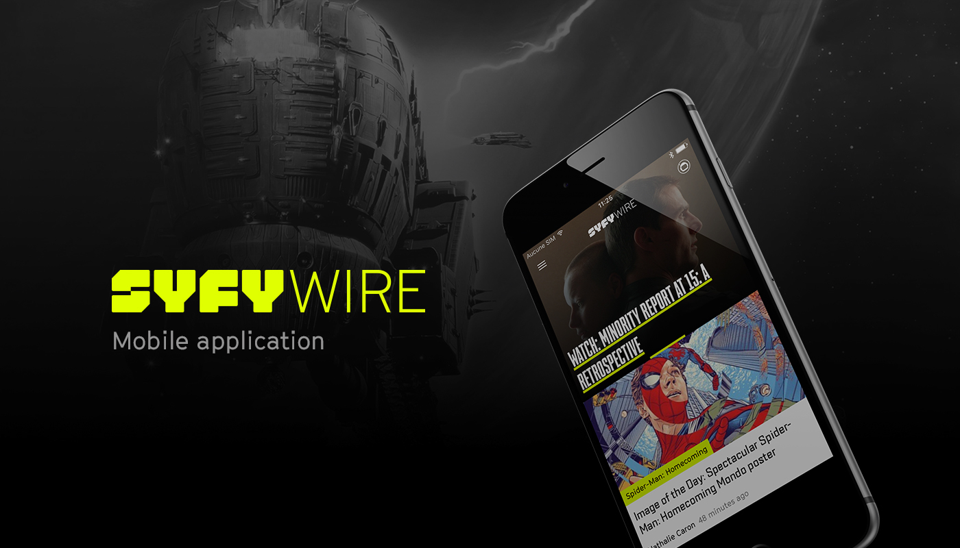 nbc Sci Fi syfy Mobile app star wars comics ios android ux/ui redesign