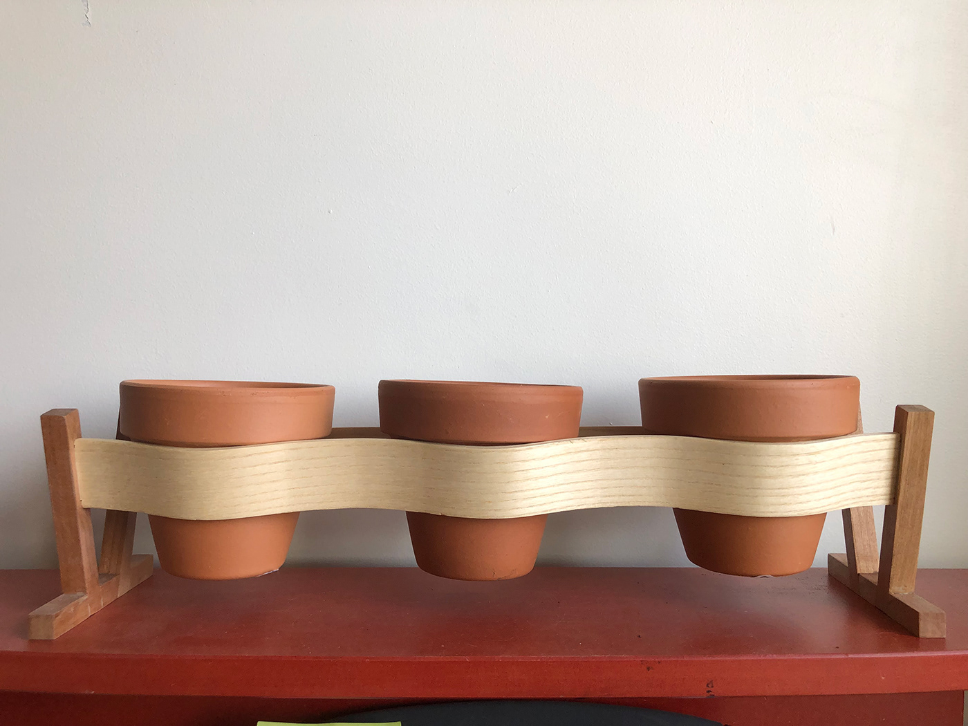 industrial design  product design  plants pot holder wood Laminations