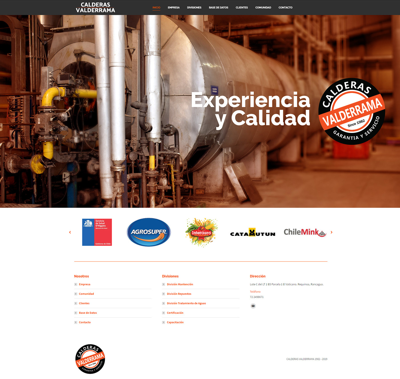 Calderas chile Mantención rancagua Website