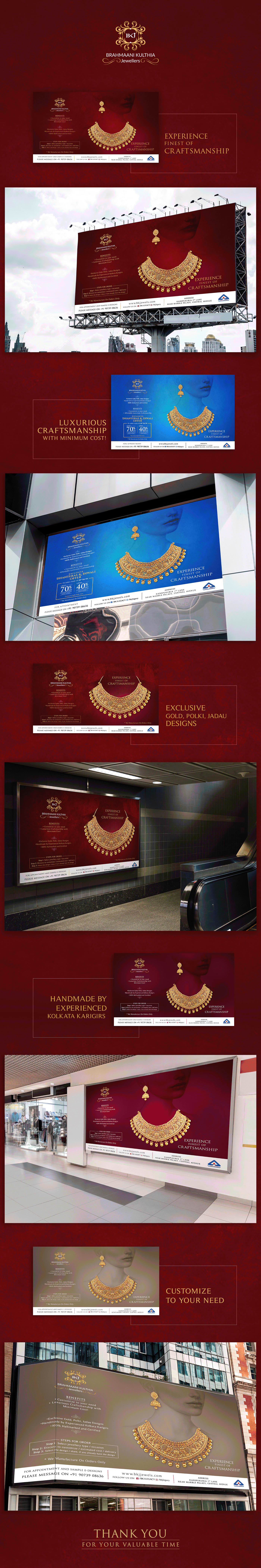 advertisement banner campaign design festive gold Hoarding Jewellery Photography  social media