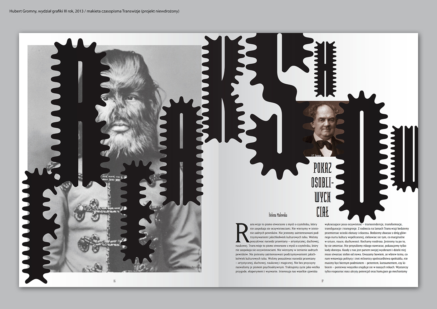 design Layout magazine cover journal Jodorowski troma freak typography   Magazine design