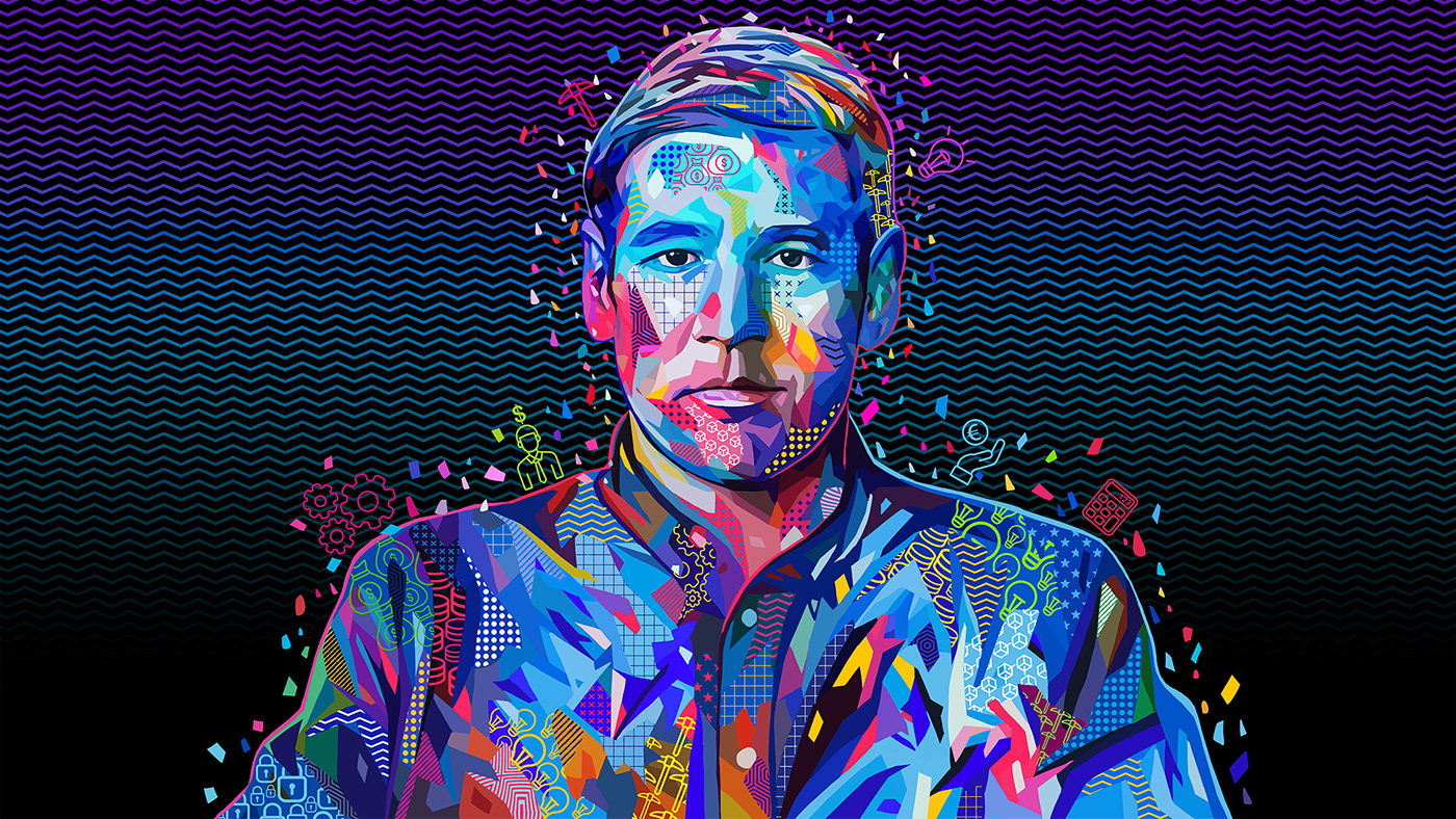 blockchain crypto Digital Art  ILLUSTRATION  pattern Pop Art portrait portraits colorful inspiration