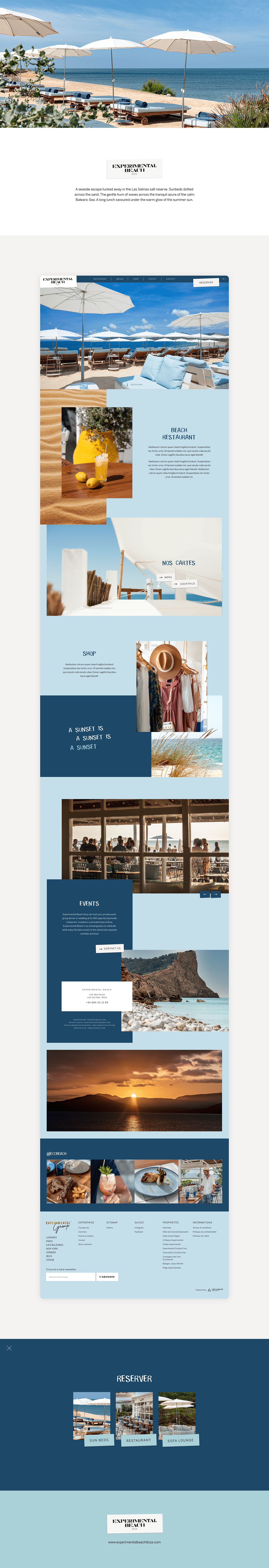 beach cocktails design graphic design  plage restaurant Webdesign webdesigner Website Website Design