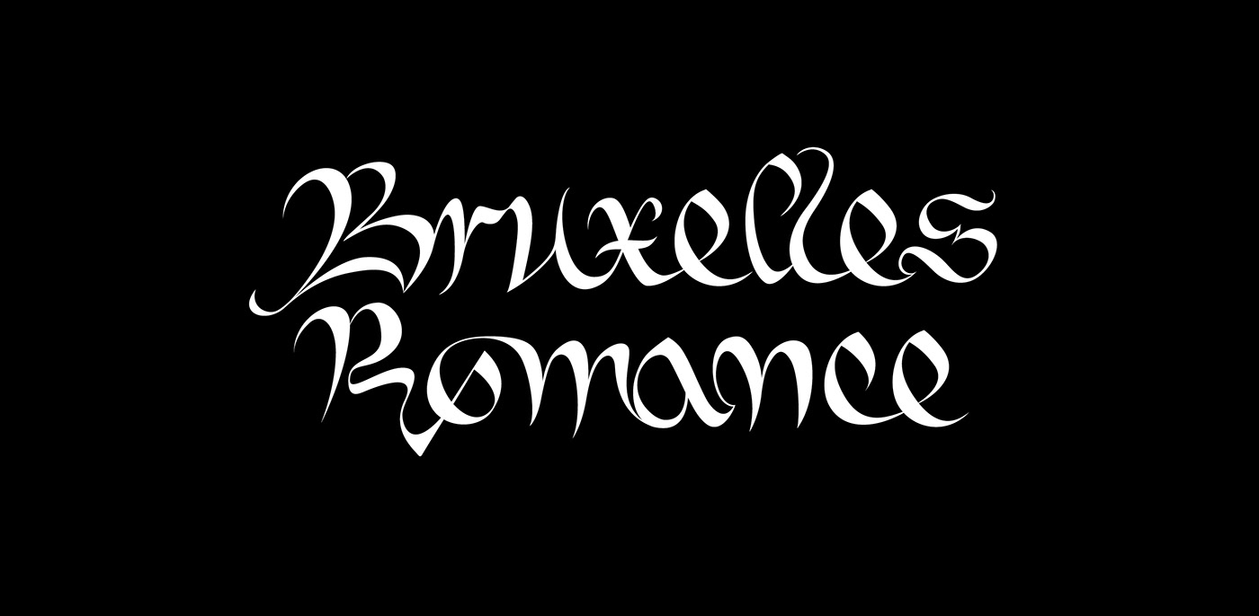 logo Logotype bruxelles romance typedesign typography   music font lettering Calligraphy  
