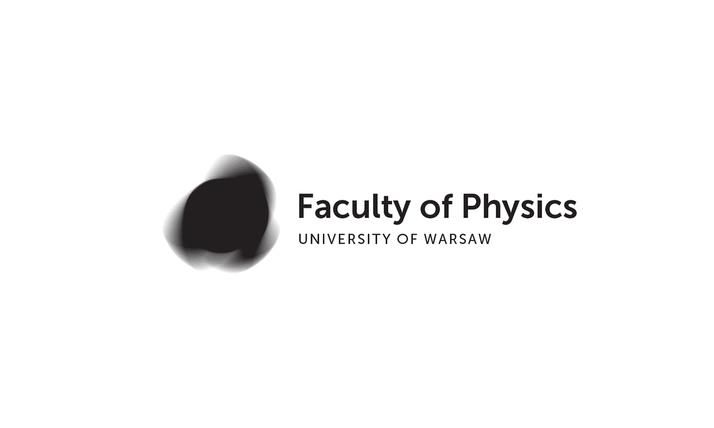 University of Warsaw Faculty of physics physics Uniwersytetu Warsawskiego Wydział Fizyki dynamic logo physics poster motion logo