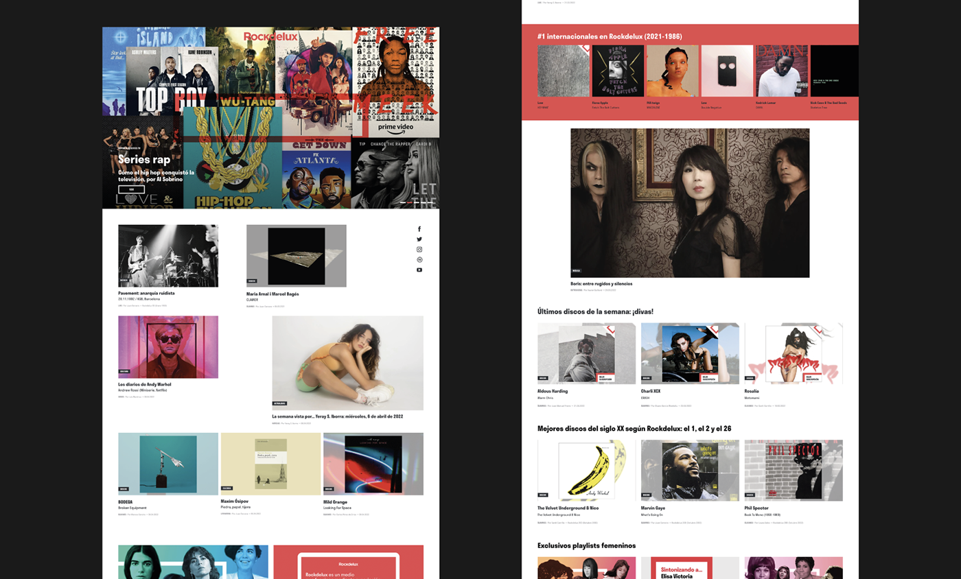 Digital Magazine music Music magazine Primavera Sound Rockdelux Web Web Design  Webdesign Website Website Design