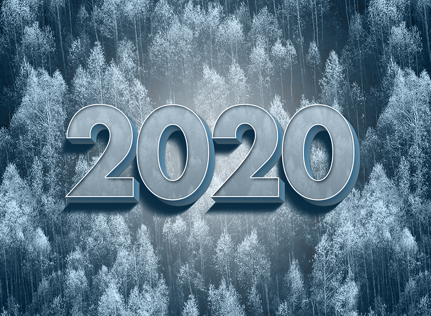 2020 new year 2020 Typo 3D 3D 2020 2020 Glow modern 2020 Futuristic 2020 pantone 2020 2020 Picture 2020 calendar New Year design