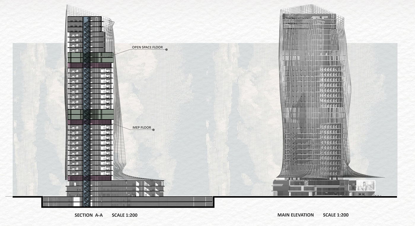 hotel architecture visualization modern archviz Render exterior lumion Rhino Sustainability