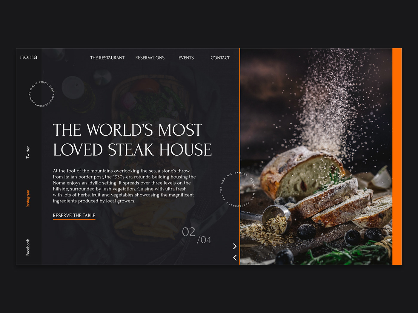 branding  clean minimal modern restaurant UI ux uxui Web Design  Website