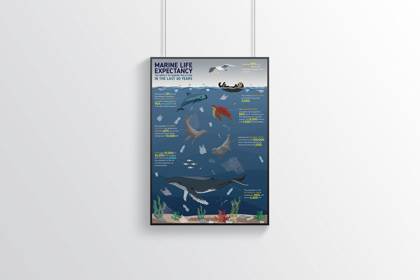 campaign environment ILLUSTRATION  infographic marineanimals marinelife Ocean plastic plasticpollution sea