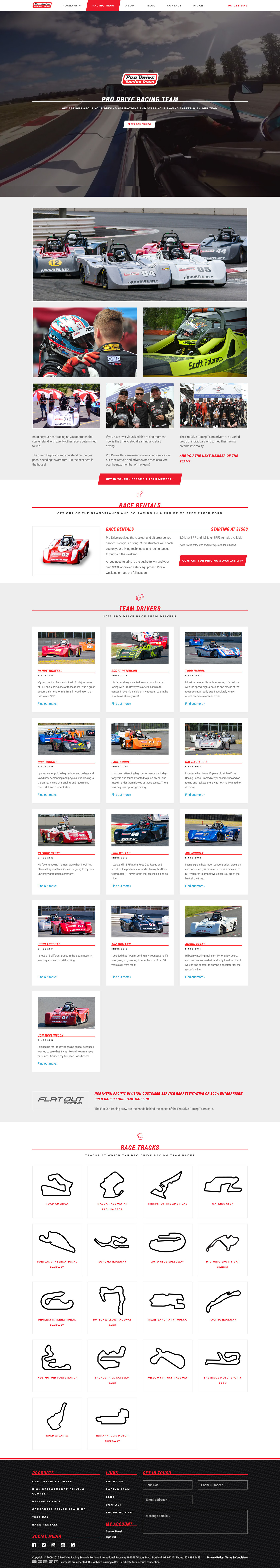 Ecommerce drive school Driving Racing track opencart development design Website