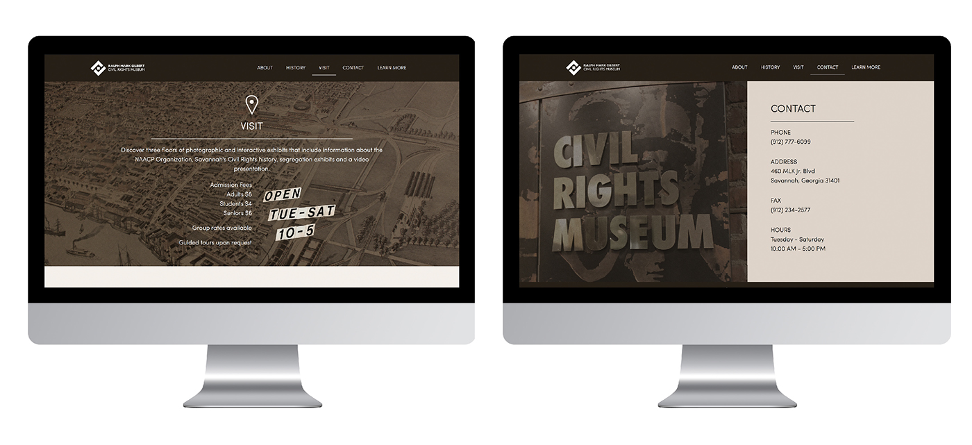 Adobe Portfolio Web UI ux museum website museum SCAD