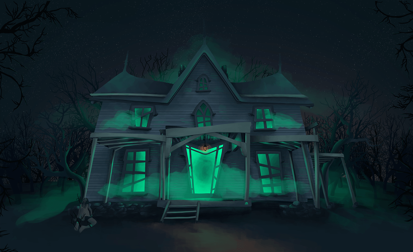#haunted #hauntedhouse #illustration digitalpainting