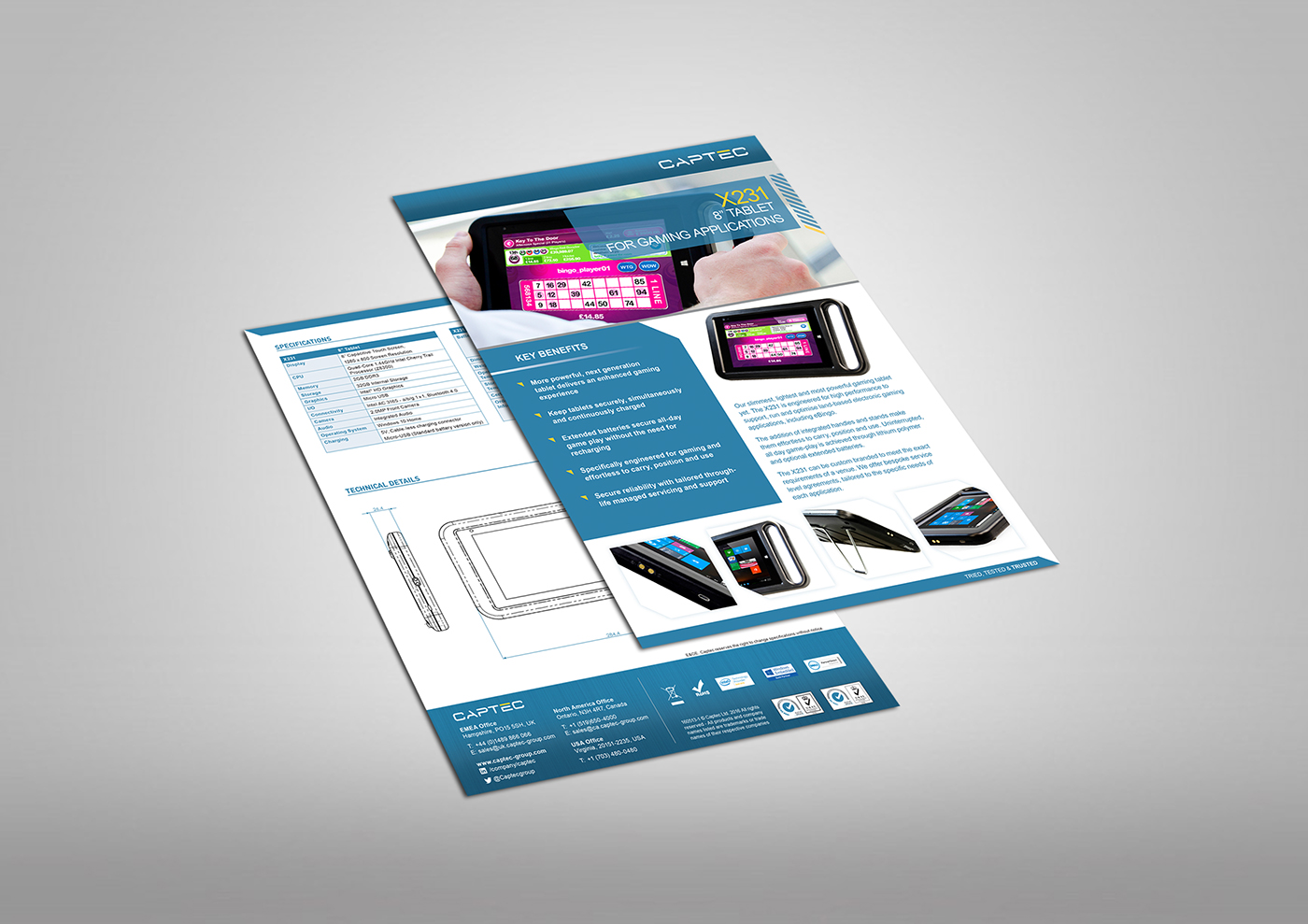datasheet stationary poster design branding  computing Gaming Queen's Award tablet print