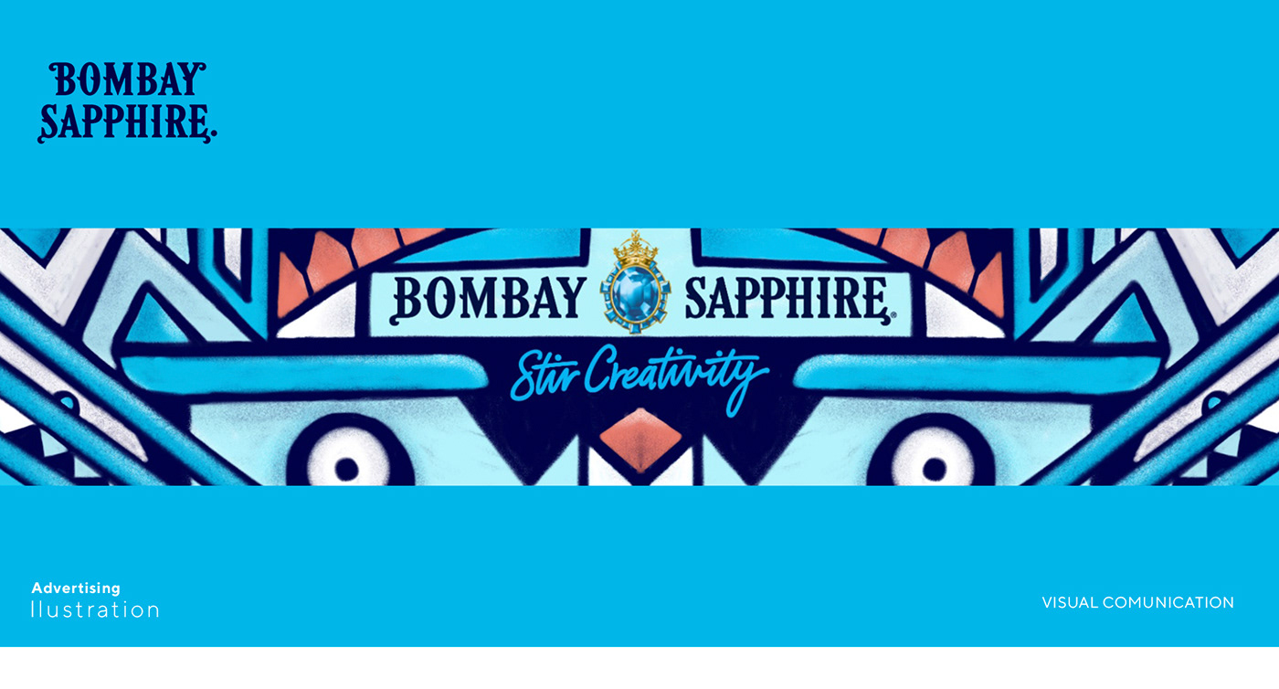 bombay Bombay Sapphire creative desing mosaic Sapphire talenthouse
