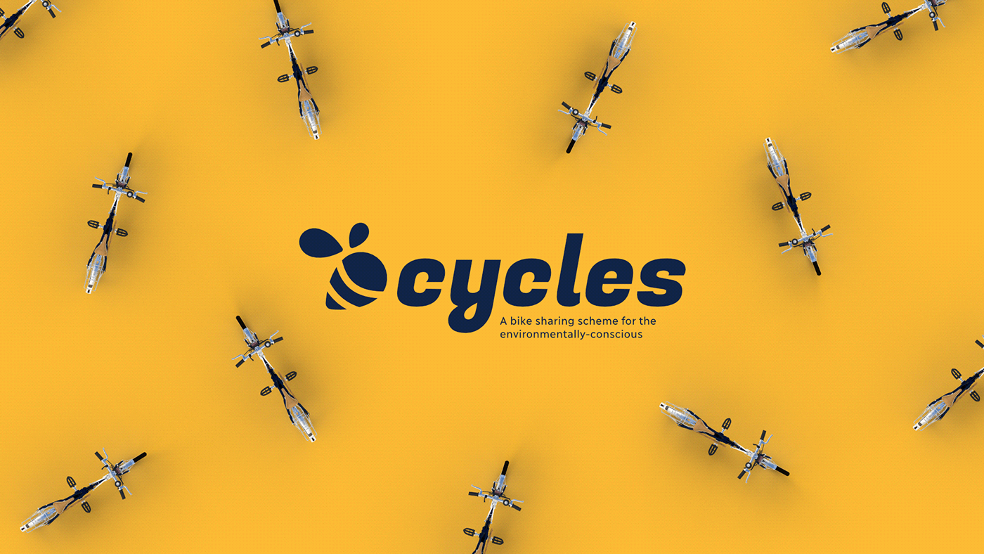 Affinity bee beecycles Bike bike sharing branding  hive logo student D&AD
