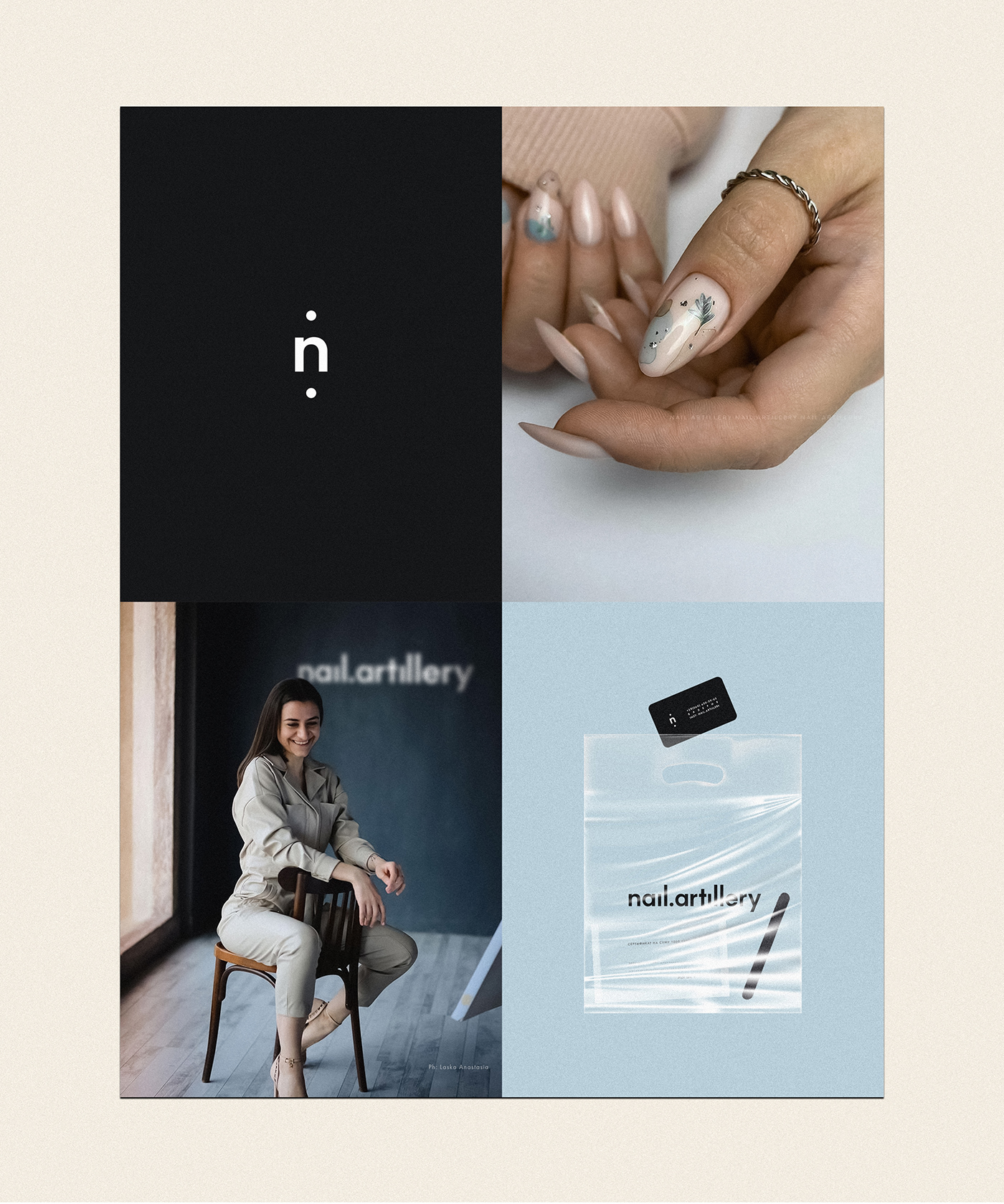 aesthetic Brand Design business card design logo Logo Design minimal Nail Studio nails visual identity