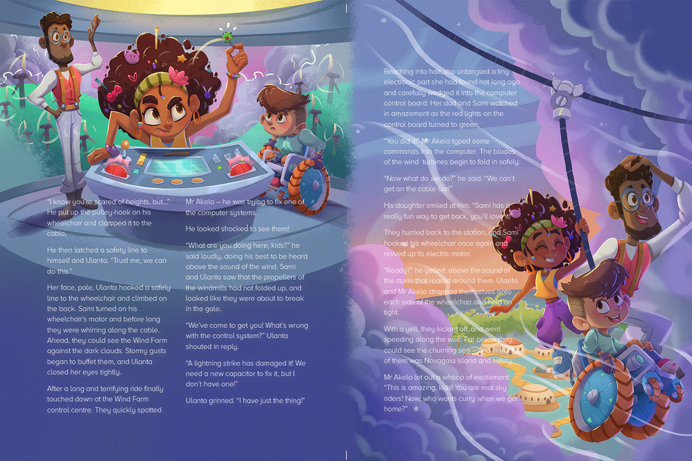 beach cartoon Character design  children children's book colorful Digital Art  ILLUSTRATION  Island magazine