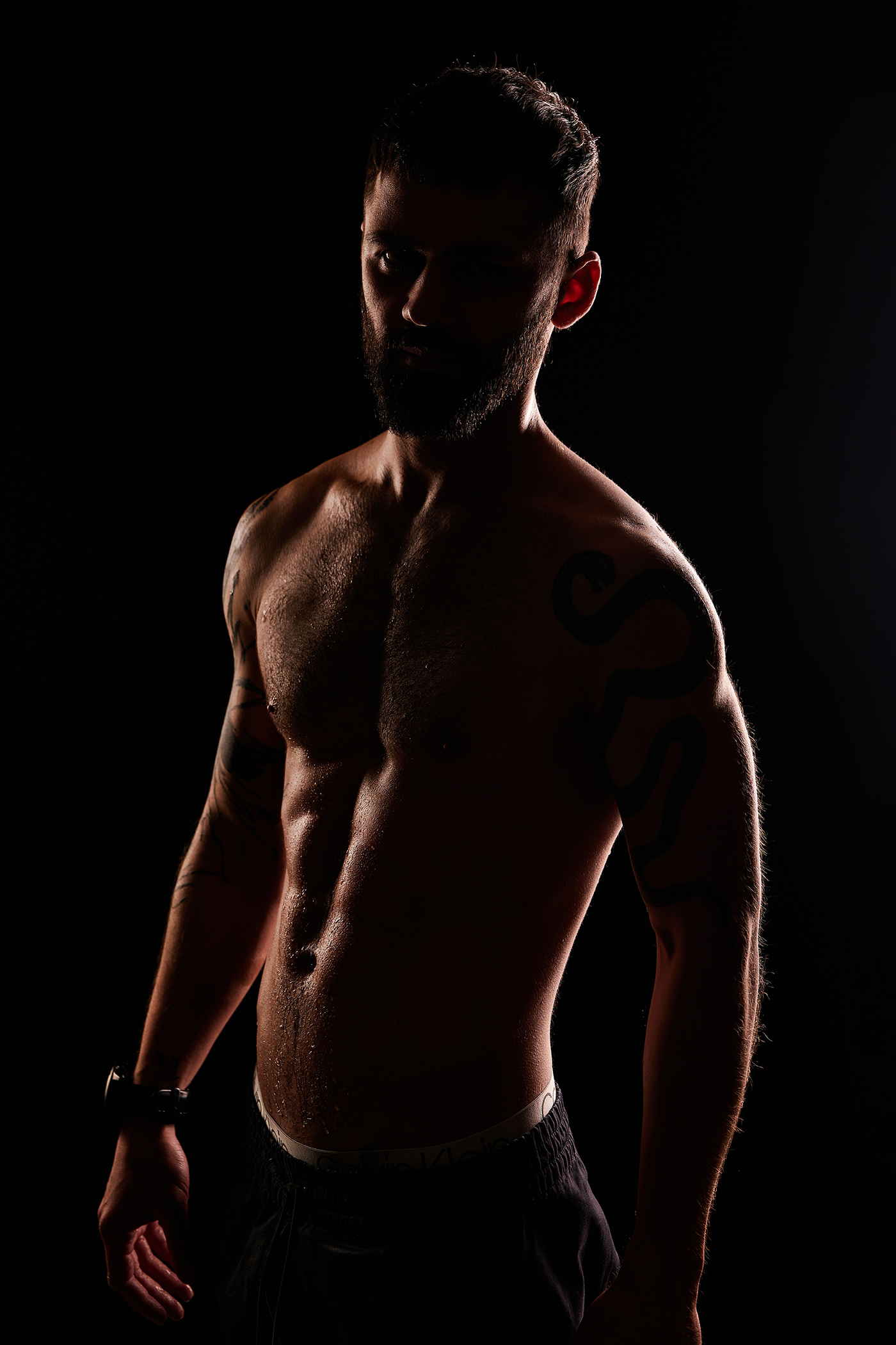 body man muscle portrait skin