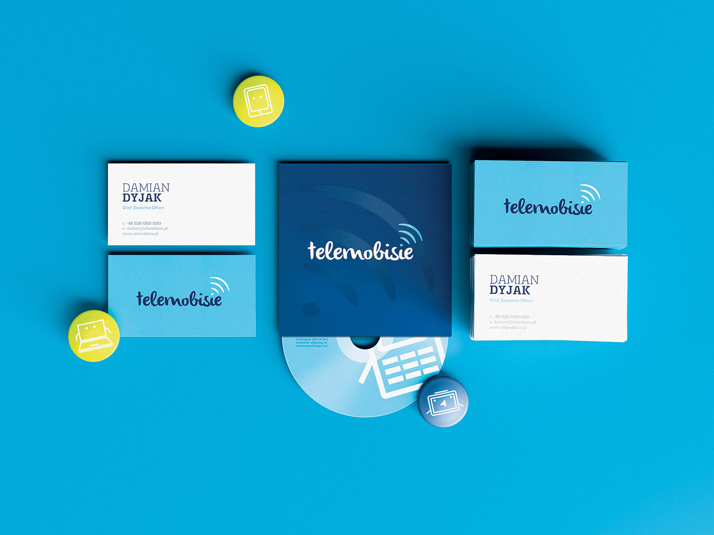 telemobisie  identity design corporate Business Cards envelope Logotype icons  mobile pattern poland zalot brandbook characters badge
