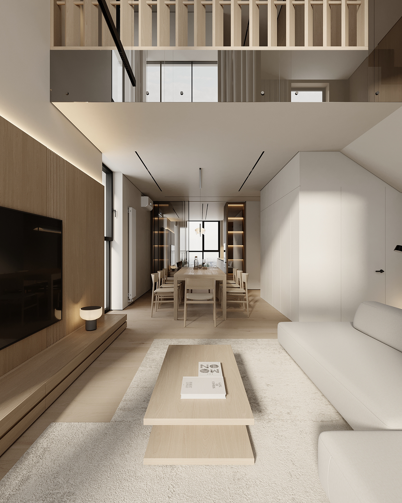 3ds max corona render  interior design  visualization living room kitchen Interior