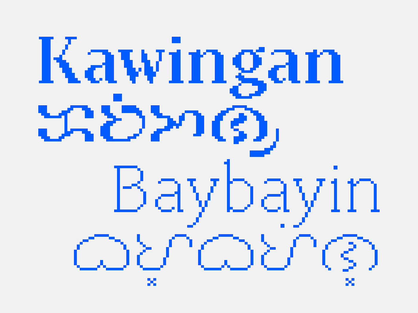 bitmap font serif Typeface typography   Display kawingan pixel Baybayin filipino