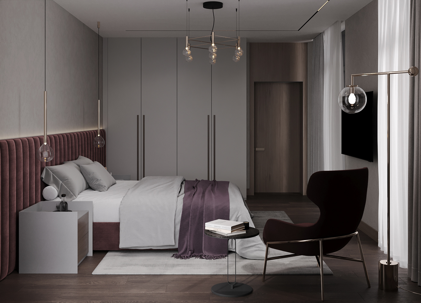 bedroom bedroom design visualization спальня дизайн спальня интерьер дизайн интерьера interior design  3ds max визуализация