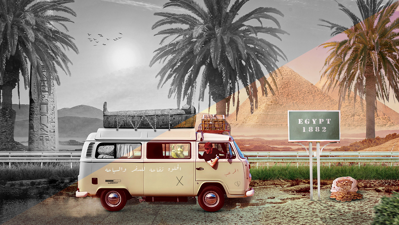 manipulation artwork photoshop designer egypt pyramids Social media post ads Advertising  creative