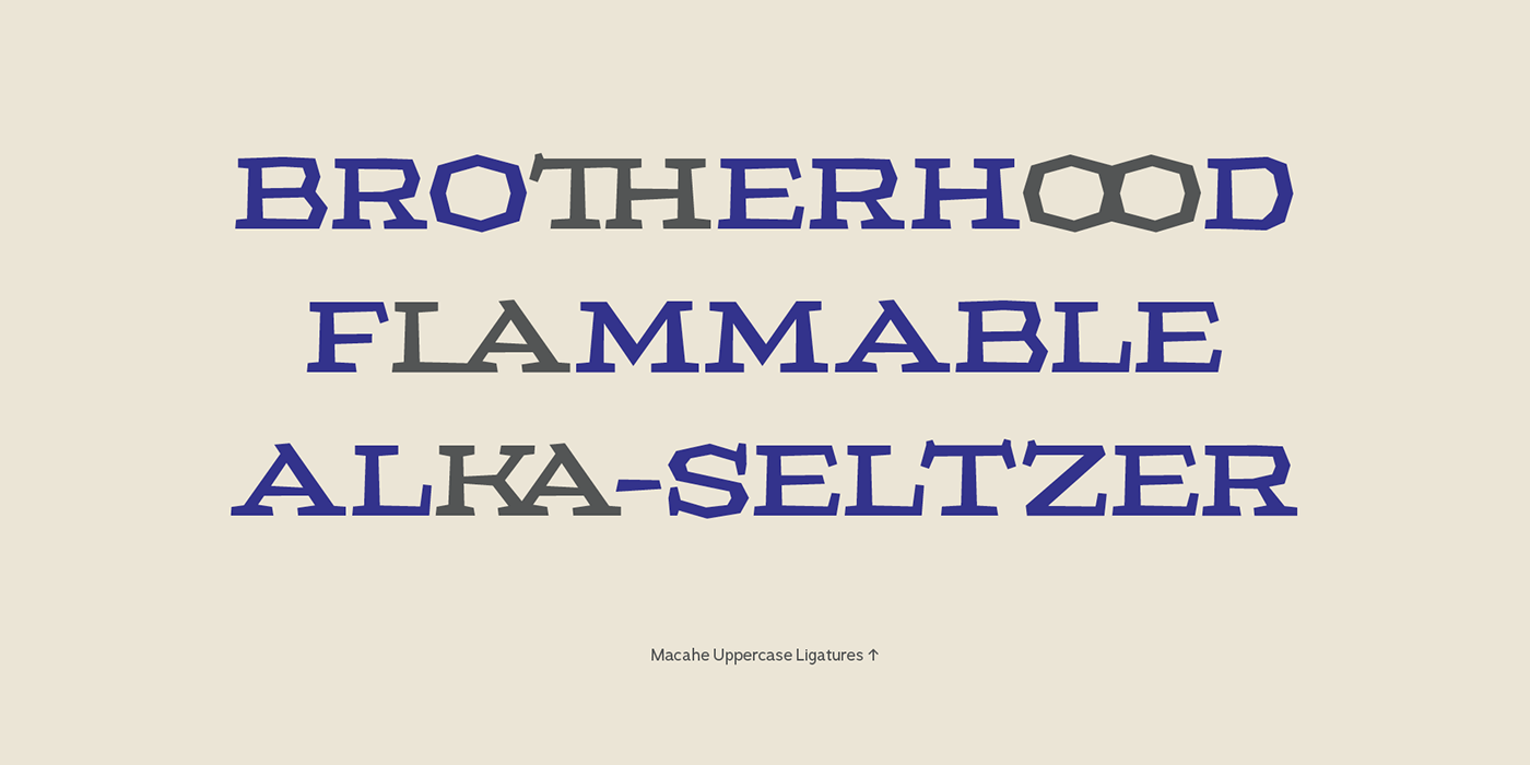 slab serif irregular shapes typography font true italics summer Ocean Brazil Typeface contrast