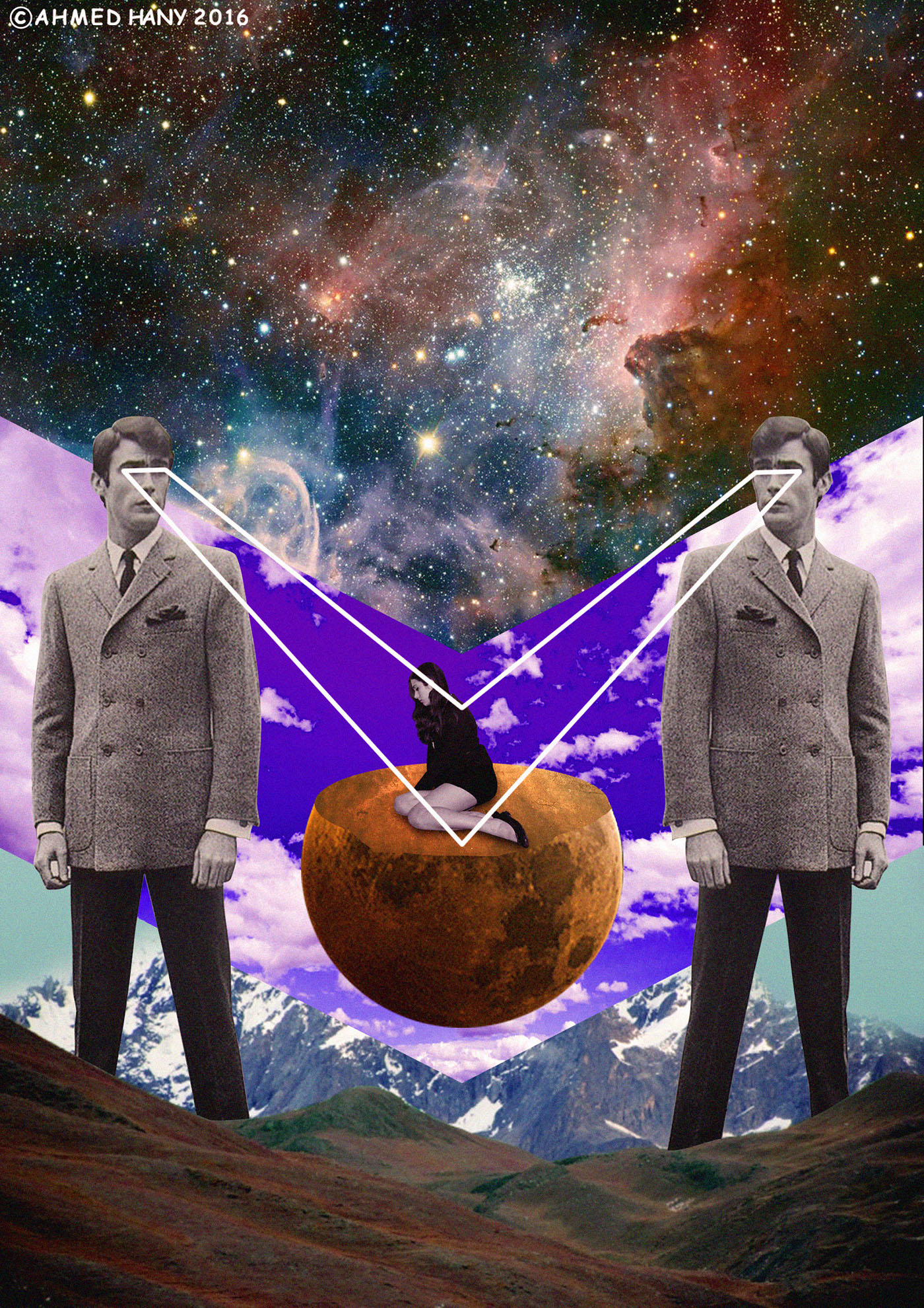 digital art surrealism collage art collage salvador dali Space  sea moon ideas