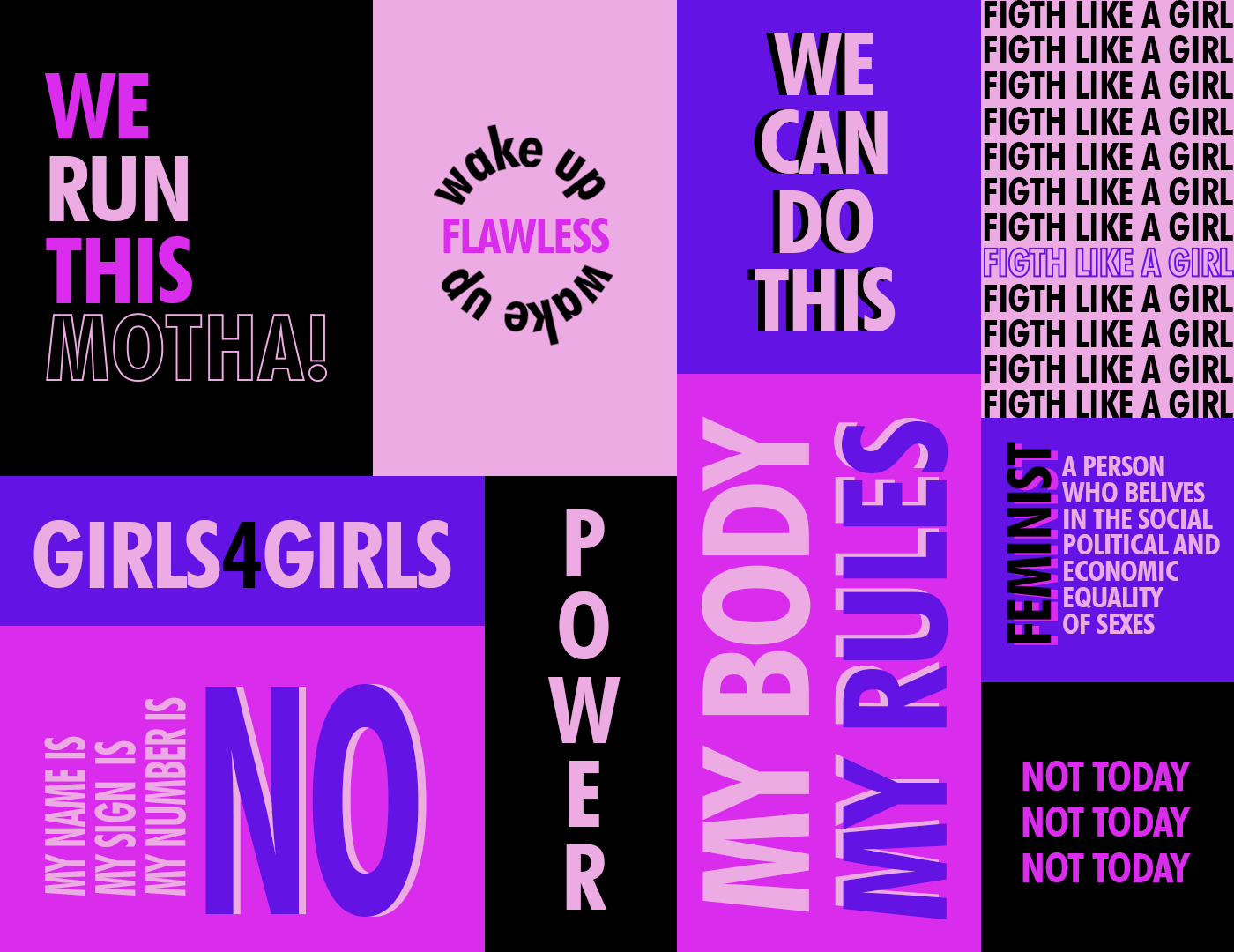 design feminism feminist girl girls graphic design  Illustrator photoshop pink woman