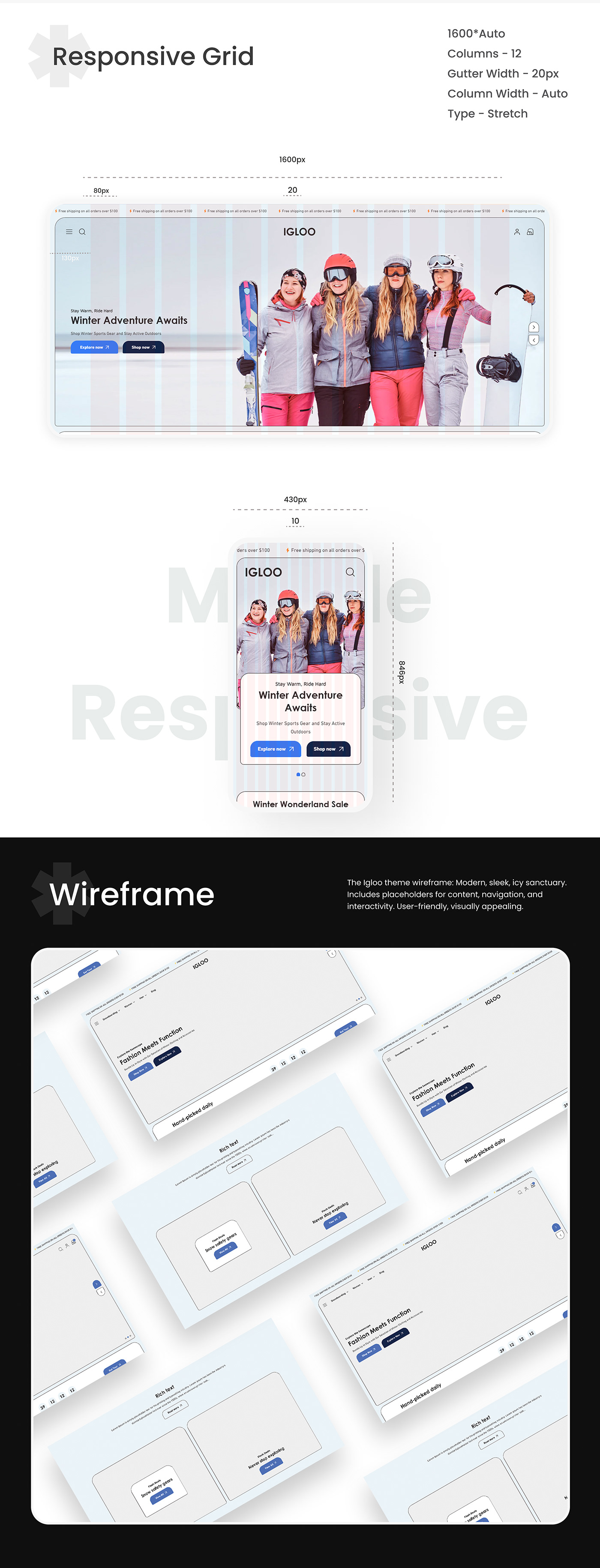 Shopify Ecommerce Website landing page ui design Figma UI/UX user interface UX design user experience