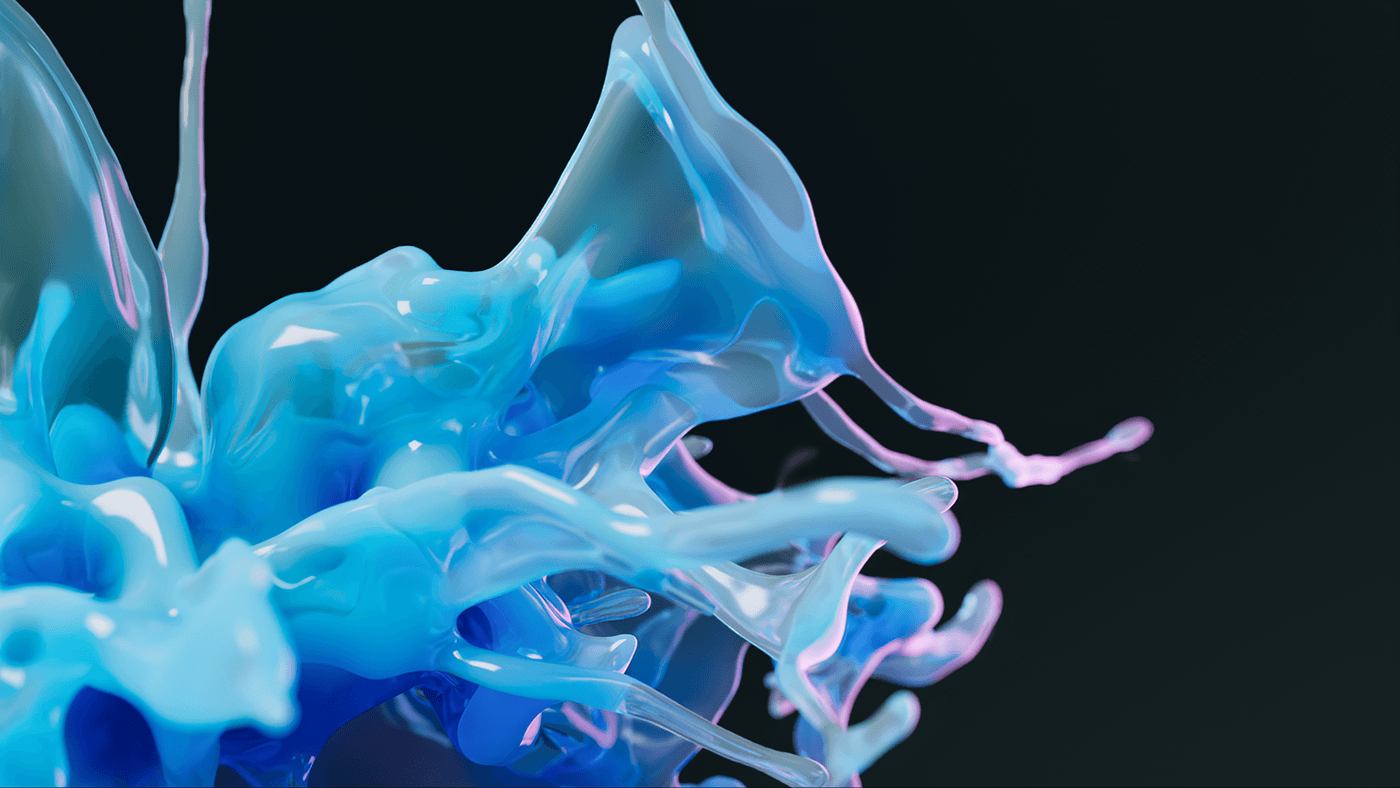 Liquid fluid water splash abstract colorful paint 3d animation animation  Slow motion