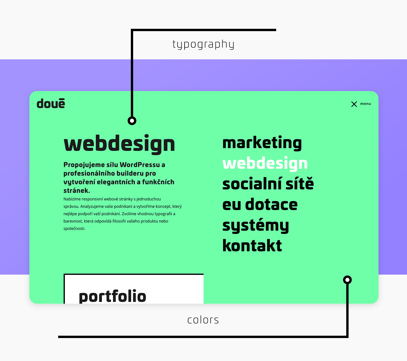 doué yellow minimal Webdesign brand logo Logotype colors agency prague
