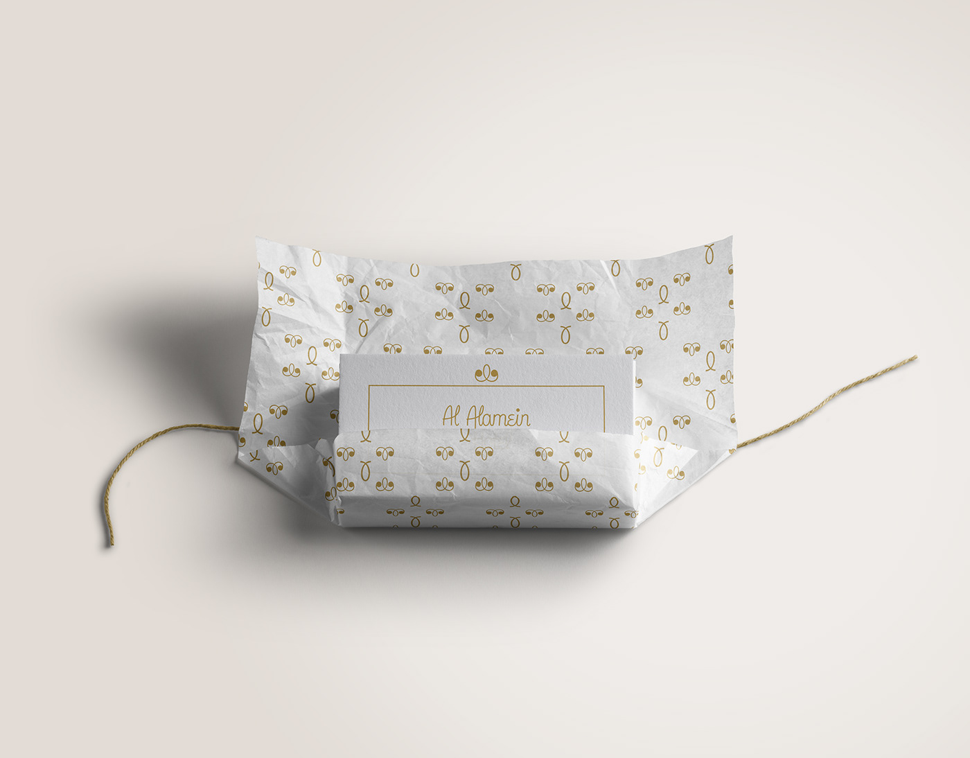 gift paper design hotel pattern Printing Mockup