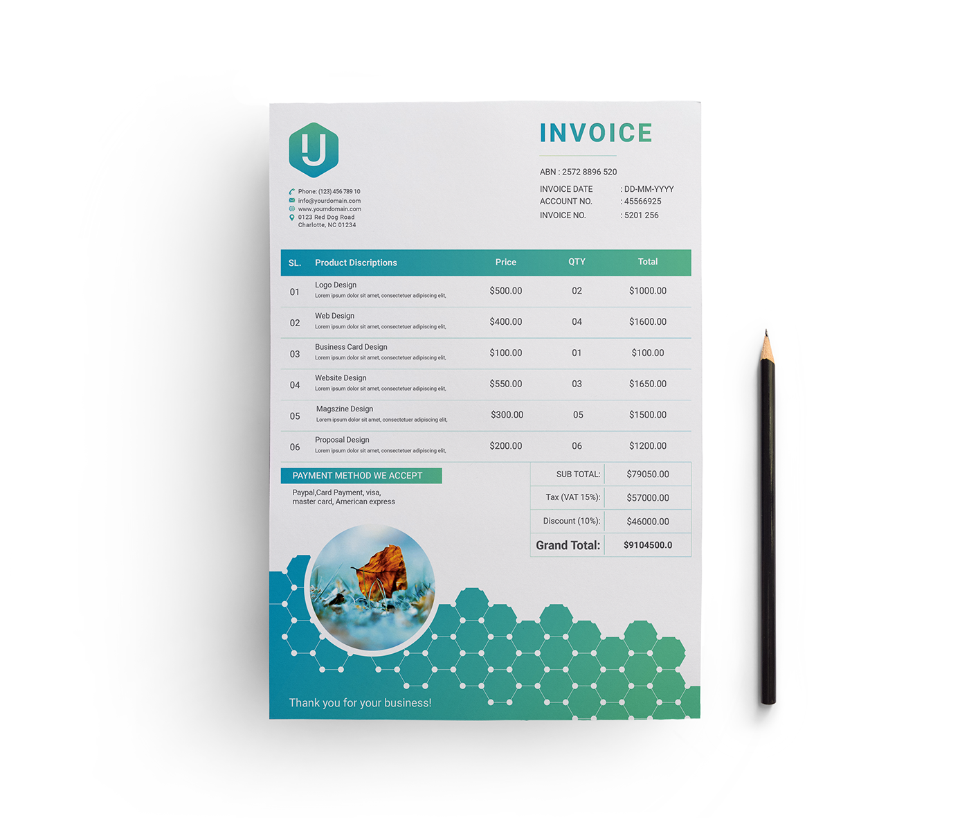 clean invoice corporate invoice Excel Invoice Design Invoice Template word vector invoice payment