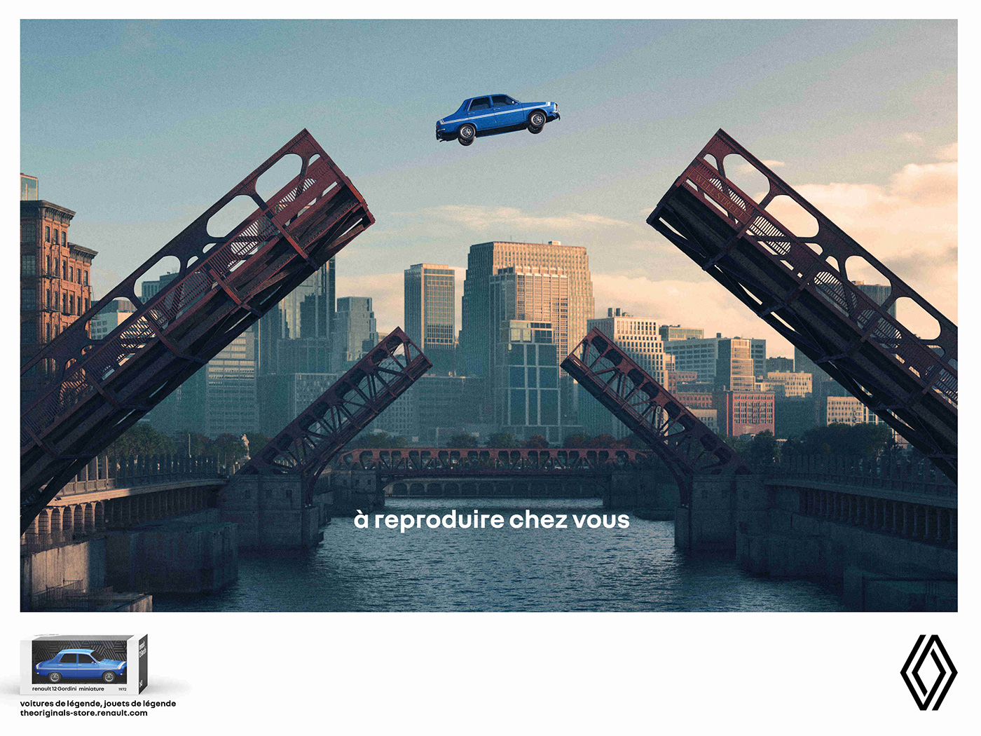3d City Advertising  art direction  Cannes lions compositing ILLUSTRATION  legendary car renault Shortlist campaign