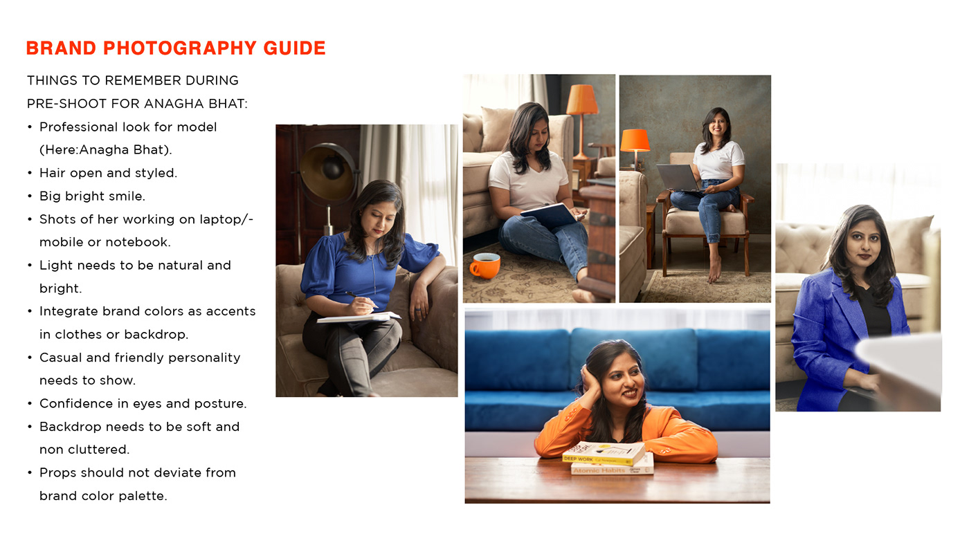 Brand Photography guideline for a business coach