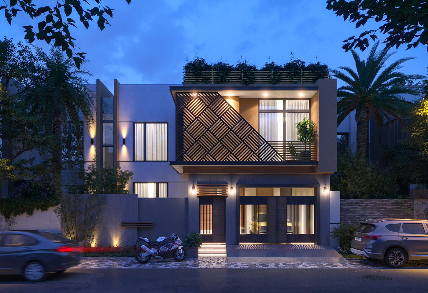 3ds max architecture design corona render  exterior design Facade design HOUSE DESIGN house visualization Tanzeel Amjad team studio3 ushba urooj