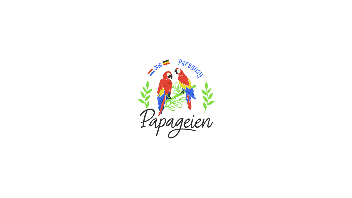 branding  ilustracion Logotipo marca ong papageien paraguay Propuesta de marca