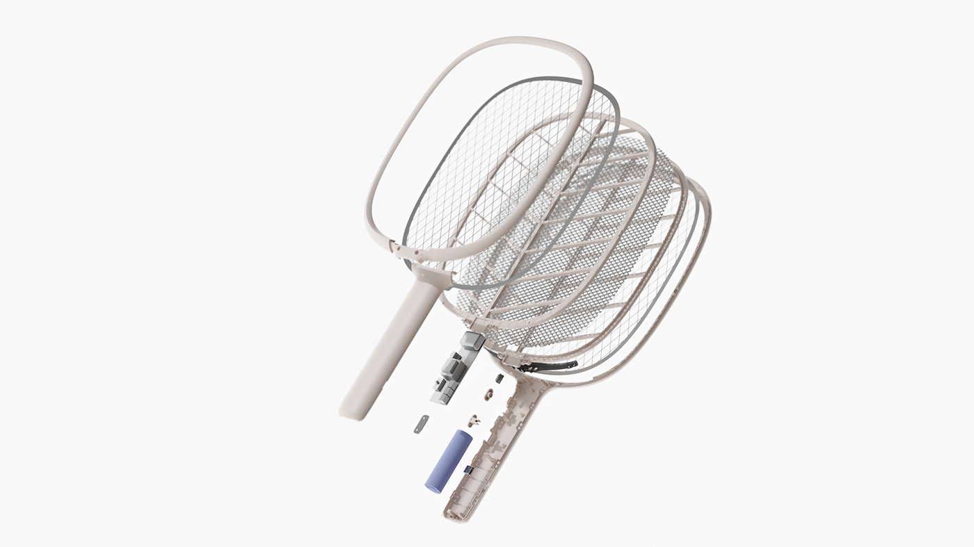 industrial design  mosquitoKiller Mosquitoswatter product product design  second white secondwhite electricswatter summer zapper