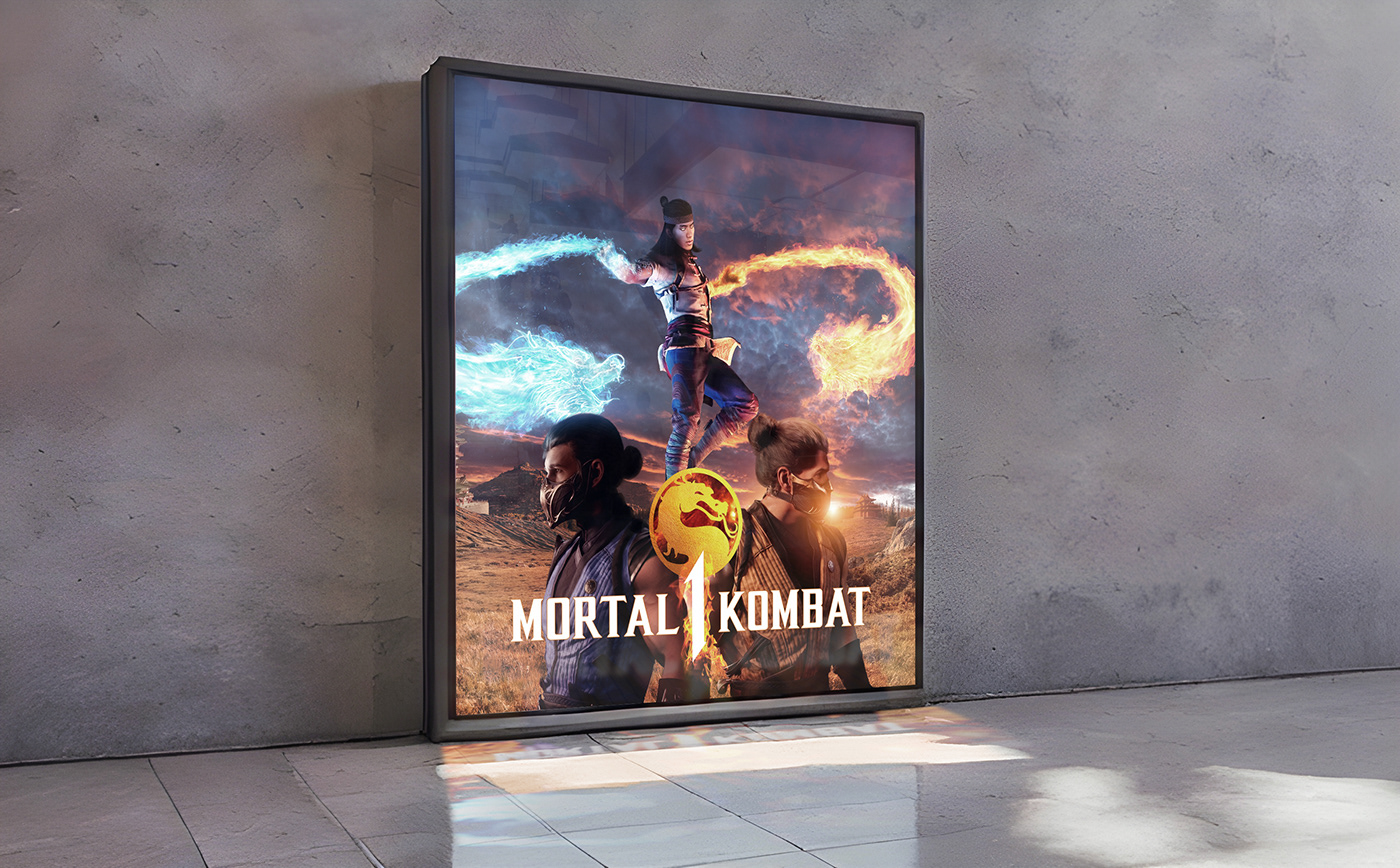 mortal kombat mortal kombat 1 game poster retouch Advertising  Poster Design fanart Creative Retouching netherrealm