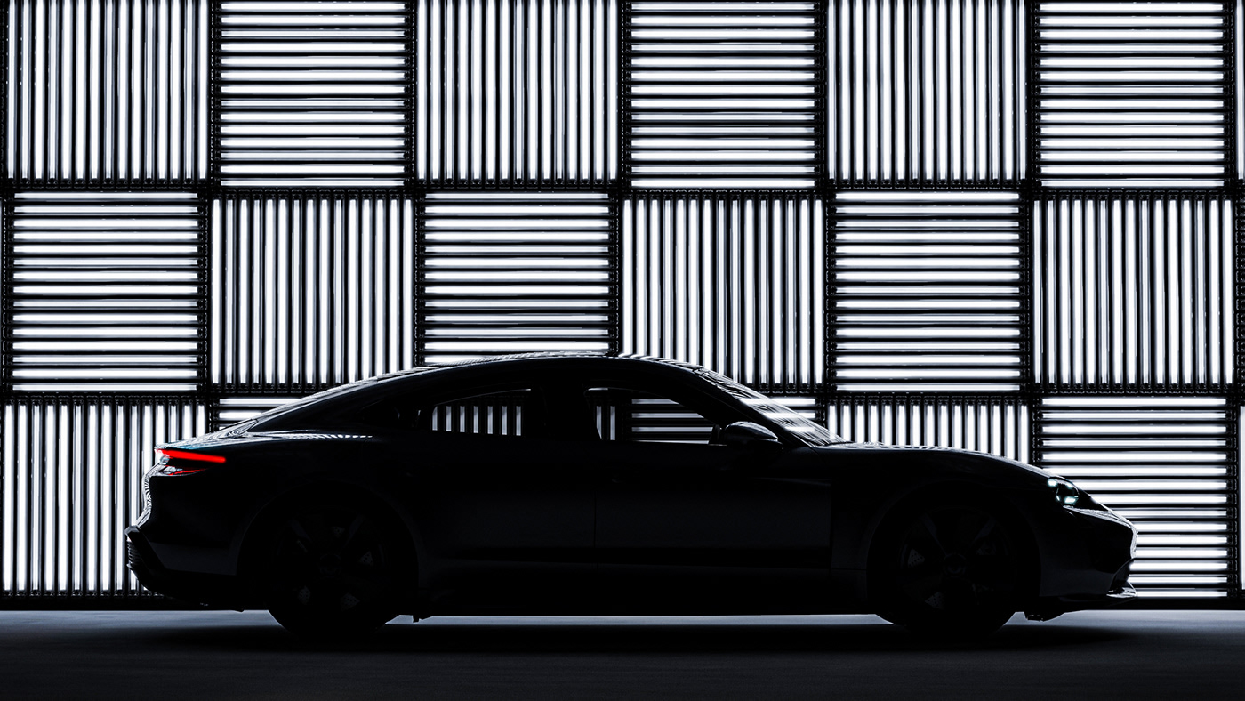 3dart animation  automotive   CGI industrial keyshot lighting Porsche Taycan visualisation