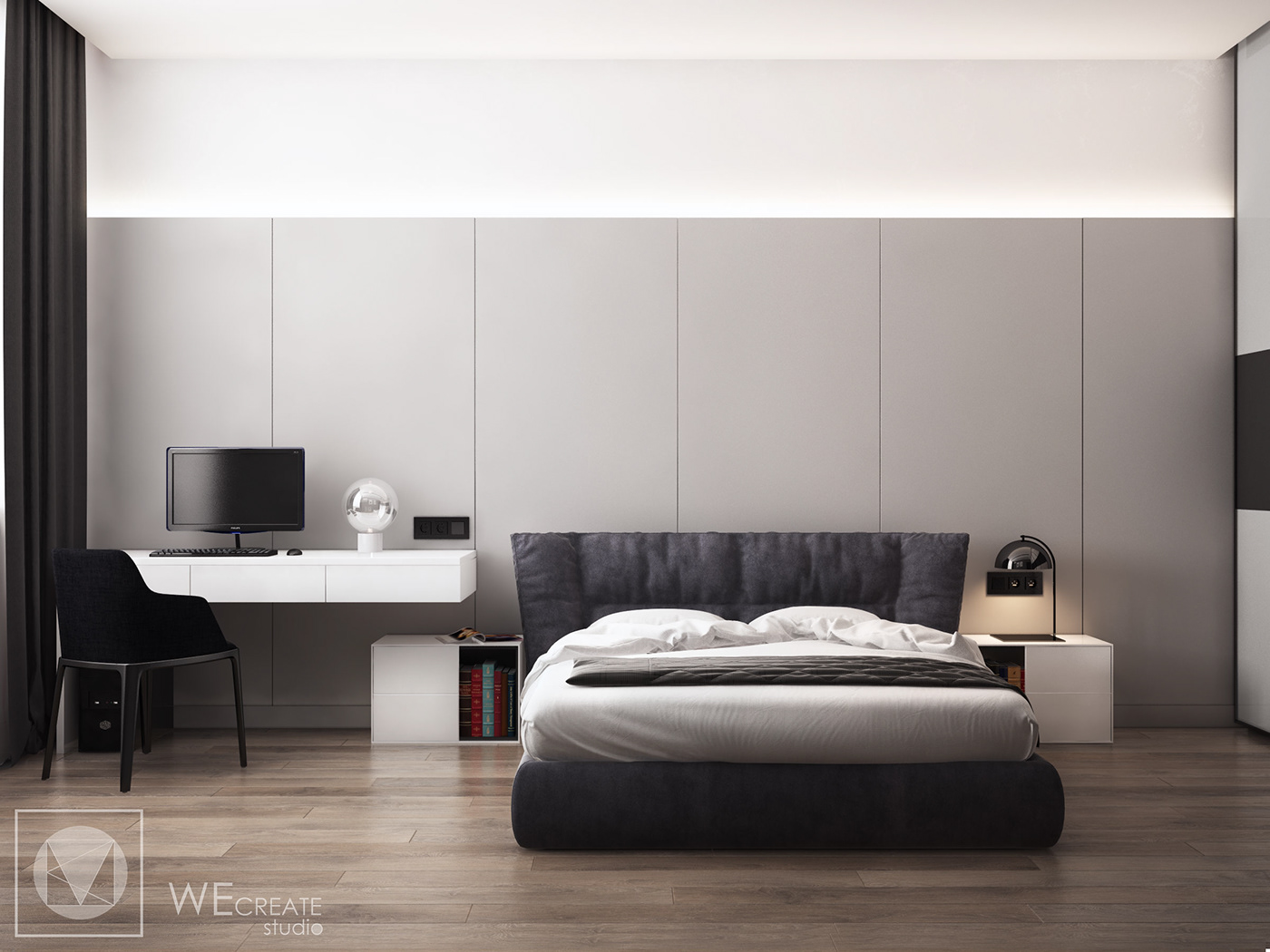 Interior apartment Vizualization gray Minimalism