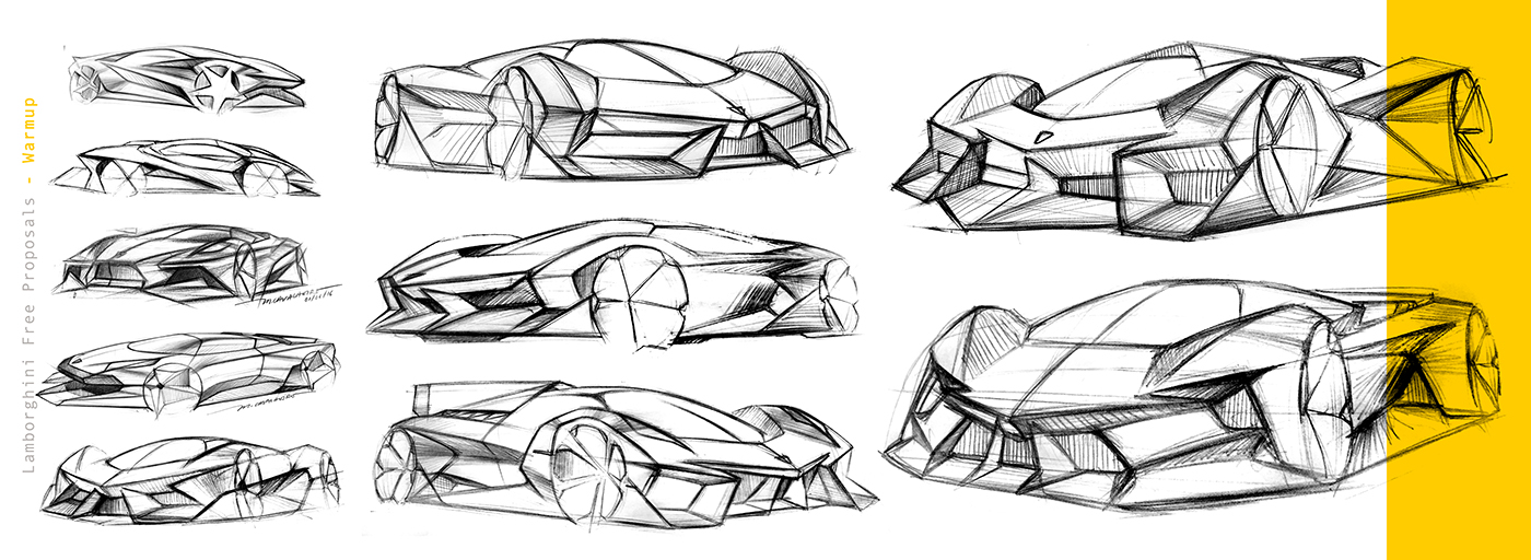 cardesign lamborghini sketches carsketches MauricioCavalheiro car design